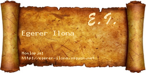 Egerer Ilona névjegykártya